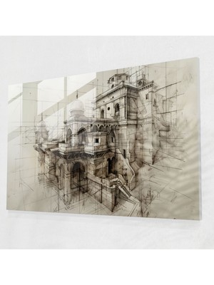 Painted Anarchy Leonardo Da Vinci Glass Art - Leonardo Da Vinci, Modern Art, Home Decoration, Glass Art, 45X30