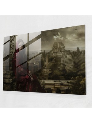 Painted Anarchy Leonardo Da Vinci Glass Wall Art - Modern Mona Lisa - Leonardo Da Vinci, Modern Art, Glass Wall Art, Glass Print, 45X30