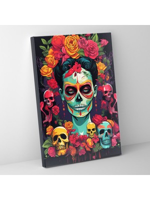 Painted Anarchy Los Muertos Wall Art - Los Muertos, Pop Art Style, Frida Kahlo, Wall Art, 30X50