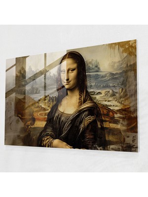 Painted Anarchy Leonardo Da Vinci Wall Decoration - Mona Lisa Reinterpretation - Leonardo Da Vinci, Wall Decoration, Home Decoration, Leonardo Da Vinci, 45X30