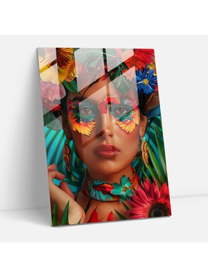 Painted Anarchy Frida Kahlo Style Home Decoration - Frida Kahlo Eserleri, Surreal Elements, Vibrant Color Palette, Frida Kahlo Style, 30X45