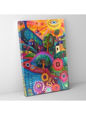 Painted Anarchy Frida Kahlo Style Wall Art - Frida Kahlo, Home Decoration, Frida Kahlo Style, Canvas Print, 30X50