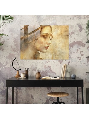 Painted Anarchy Leonardo Da Vinci Home Decoration: Portraits Of Women - Leonardo Da Vinci, Home Decoration, Leonardo Da Vinci, Ethereal Beauty, 45X30