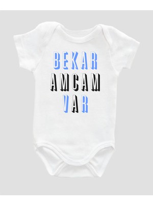 Outdoor One Organik  Pamuk Bekar Amcam Var Baskılı Bebek Body ZBN075