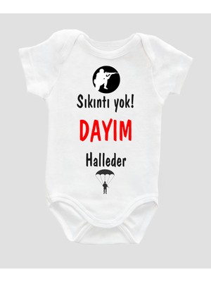 Outdoor One Organik  Pamuk Sıkıntı Yok Dayım Halleder Baskılı Bebek Body ZBN074