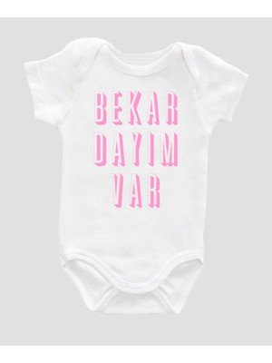 Outdoor One Organik  Pamuk Bekar Dayım Var Pembe Bebek Body ZBN076