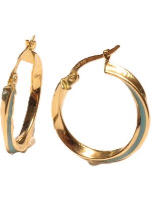 Güler Kuyumculuk 14 Ayar Altın Mineli Halka Küpe