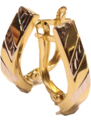 Güler Kuyumculuk 14 Ayar Altın Taşsız J Küpe