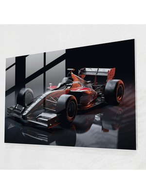 Painted Anarchy Formula 1 Modern Sanatı - Formül 1, Formül 1, Cam Duvar Sanatı, 3D Rendering, 45X30
