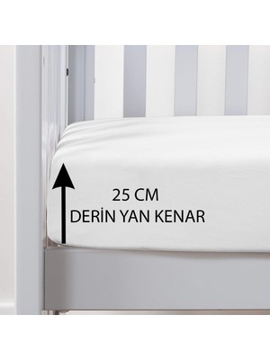 TeksNil Home| %100 Pamuk Sıvı Geçirmez Bebek Yatak Koruyucu Alez | Beşik Kreş Yatak Koruyucu Alezi | Full Kenar Çarşaf 70 x 140