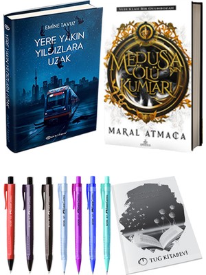 Medusanın Ölü Kumları Ciltli Maral Atmaca ve Epsilon Yayınevi Yere Yakın Yıldızlara Uzak Ciltli Emine Tavuz 2li Set