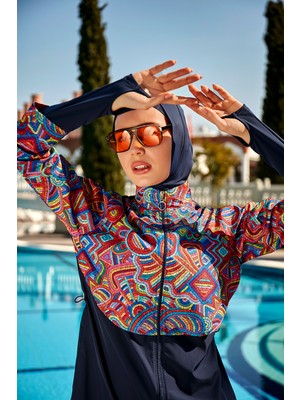 Remsa Mayo Remsa Önü Kapaklı Tam Kapalı Tesettür Mayo R106 Tuna