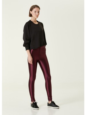 Anais & Margaux Cecile Bordo Parlak Pantolon Beden: S