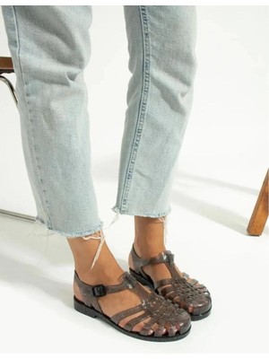 ModaOnn Kadın Simli Jelly Sandalet