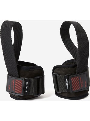 Bilek Destekli Siyah Fitness Çekme Kayışı