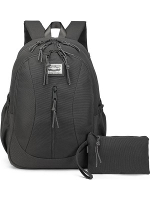 Smart Bags Sırt Çantası Okul Boyu Kalem Kutusu Hediyeli 3233 - Koyu Gri