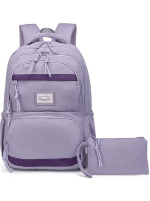 Smart Bags Sırt Çantası Okul Boyu Kalem Kutusu Hediyeli 3234 - Eflatun Mor
