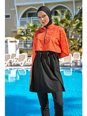 Remsa Mayo Remsa Tam Kapalı Tesettür Mayo Su İtici Polyester Kumaşla Güneşte Hızla Kurur R116