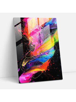 Painted Anarchy Ashvin Harrison Cam Baskı - Canlı Soyut Şekiller Cam Duvar Sanatı, Cam Baskı, Modern Sanat, 30X45