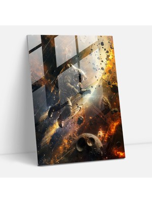 Painted Anarchy Ashvin Harrison Ev Dekorasyonu: Uzay Keşfi Cam Sanatı, 30X45