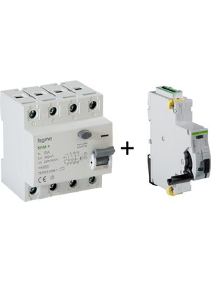 Sigma Elektrik SCRC03 Otomatik Yeniden Kurma Ünitesi + 4X63 300MA Kaçak Akım Rölesi