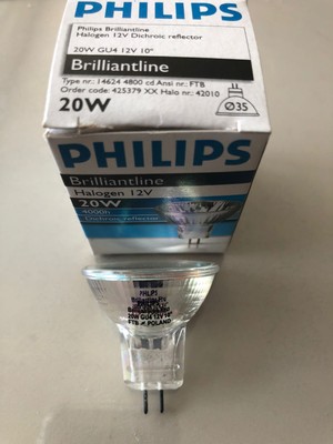 Philips 5 Adet 12V 20W Mr 11 Halojen Çanak Çap:35 mm