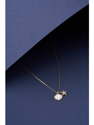 Birtekbana Istiridye ve Deniz Yıldızı Kolye