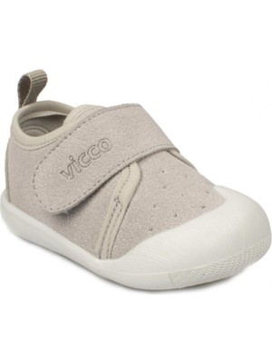 Vicco Unisex İlk Adım Ayakkabı Gri Renkli Erkek Çocuk İçin Düz Tabanlı Rahat Tasarım