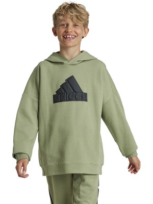 Adidas Çocuk Future Icons Logo Yeşil Sweatshirt IX3640