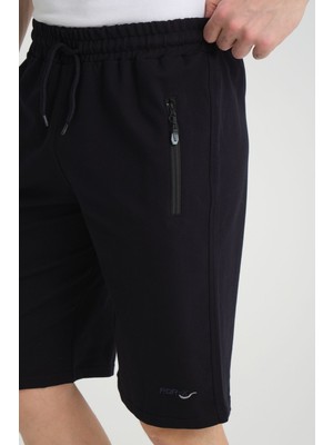 RDR-X Erkek Lacivert Penye Kumaş Bermuda Şort