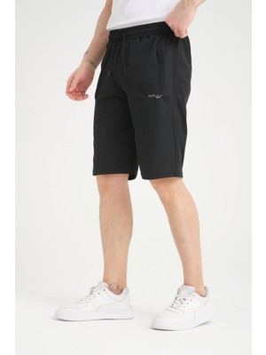 RDR-X Siyah Dalgıç Kumaş Şort Erkekler için Nefes Alabilir Kumaş ve Spor Tarzı ile Yazlık