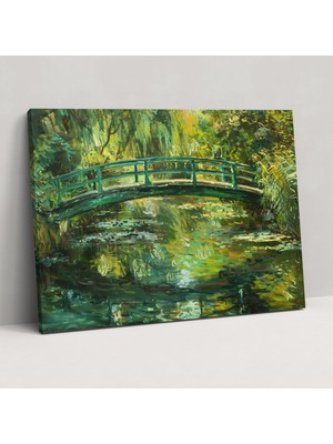 Painted Anarchy Claude Monet Bahçe Köprüsü Duvar Dekorasyonu - Claude Monet, Duvar Sanatı, Kanvas Tablo, Ev Dekorasyonu, 50X30