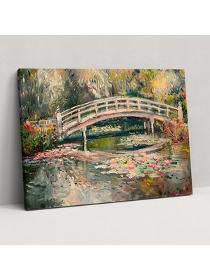 Painted Anarchy Empresyonist Köprü Claude Monet Kanvas Tablo - Claude Monet, Kanvas Tablo, Gölet, Kanvas Tablo, 50X30