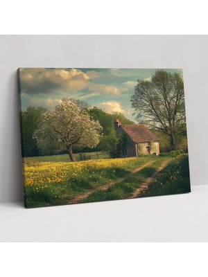 Painted Anarchy Bahar Kırsal Claude Monet Duvar Dekorasyonu - Claude Monet, Ilkbahar, Kırsal, Ev Dekorasyonu, 50X30