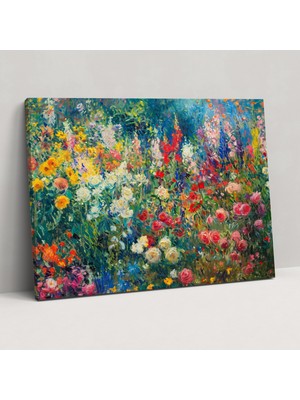 Painted Anarchy Claude Monet Çiçek Bahçesi Kanvas Tablo - Claude Monet, Kanvas Tablo, Duvar Dekorasyonu, Duvar Sanatı, 50X30