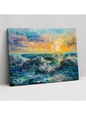 Painted Anarchy Empresyonist Deniz Manzarası Claude Monet Duvar Tablosu - Claude Monet, Duvar Sanatı, Kanvas Tablo, Empresyonist, 50X30