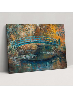 Painted Anarchy Japon Köprüsü Claude Monet Kanvas Tablo - Claude Monet, Duvar Sanatı, Kanvas Tablo, Duvar Dekorasyonu, 50X30