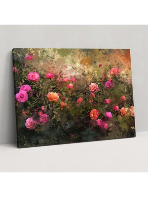 Painted Anarchy Parlayan Gül Bahçesi Claude Monet Duvar Tablosu - Claude Monet, Ev Dekorasyonu, Duvar Sanatı, Claude Monet, 50X30