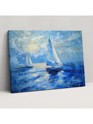 Painted Anarchy Denizde Yelkenli Duvar Süslemesi - Claude Monet, Kanvas Tablo, Kanvas Tablo, Claude Monet, 50X30