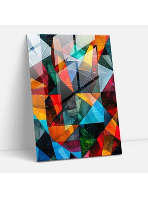 Painted Anarchy Kübizm Cam Sanatı Duvar Dekorasyonu - Kübizm, Modern Sanat, Duvar Dekorasyonu, Kübizm, 30X45