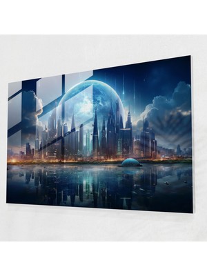 Painted Anarchy Toprak Duvar Dekorasyonu - Toprak, Şehir Manzarası, Teknolojik Olarak Gelişmiş Toprak, Ev Dekorasyonu, 45X30