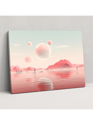 Painted Anarchy Minimalist Gezegenler Kanvas Tablo - Toprak, Ev Dekorasyonu, Duvar Dekorasyonu, Kanvas Tablo, 50X30