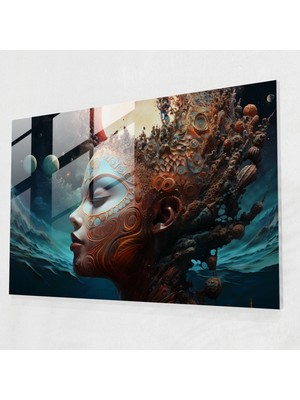 Painted Anarchy Ay Cam Duvar Sanatı - Toprak, Dijital Sanat, Modern Sanat, Cam Duvar Sanatı, 45X30