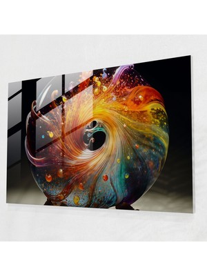 Painted Anarchy Süpernova Galaksi Cam Baskı - Toprak, Heyecan, Işıldayan Patlamalar, Cam Baskı, 45X30