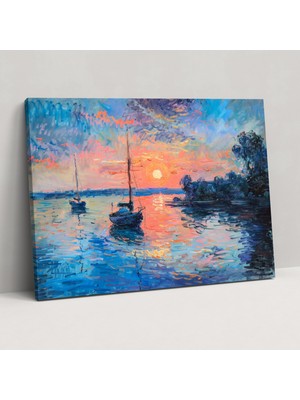 Painted Anarchy Claude Monet Huzurlu Liman Duvar Tablosu - Claude Monet, Kanvas Tablo, Ev Dekorasyonu, Duvar Sanatı, 50X30