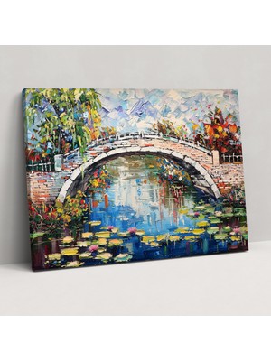 Painted Anarchy Empresyonist Claude Monet Köprüsü Sahne Duvar Dekorasyonu - Claude Monet, Kanvas Tablo, Ev Dekorasyonu, Kanvas Tablo Duvar Sanatı, 50X30