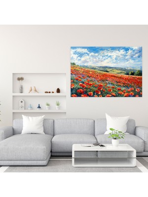 Claude Monet Gelincik Tarlası Kanvas Tablo - Claude Monet, Duvar Dekorasyonu, Kanvas Tablo, 50X30