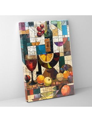 Painted Anarchy Natürmort Kübizm Duvar Süslemesi - Kübizm, Ev Dekorasyonu, Kübizm, Natürmort, 30X50
