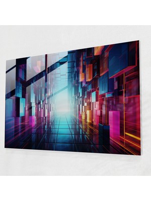 Painted Anarchy Dünyanın Fütüristik Cam Duvar Sanatı - Toprak, Duvar Dekorasyonu, Cam Duvar Sanatı, Modern Sanat, 45X30