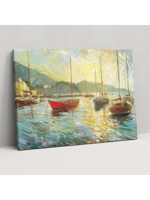 Painted Anarchy Güneşli Liman Claude Monet Kanvas Tablo - Claude Monet, Kanvas Tablo, Duvar Sanatı, Kanvas Tablo, 50X30